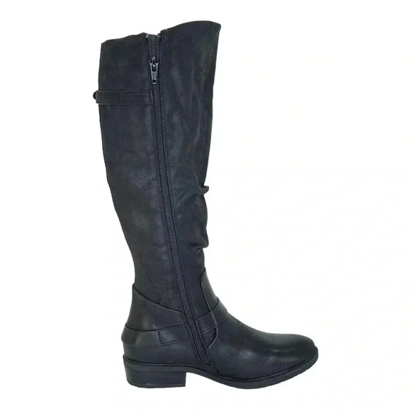 Baretraps Yanessa Black Fabric Knee High Womens Boots Size 5.5M - Picture 4 of 12